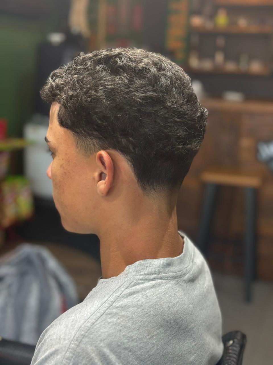Interior da Secco Barbearia